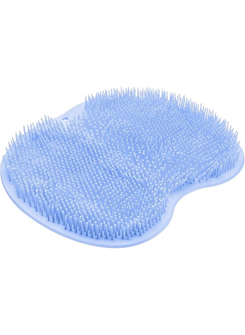 سجادة حمام لتنظيف القدمين، وسادة تقشير للظهر، وسادة غسيل للجسم، تُثبّت على الحائط بأكواب شفط مانعة للانزلاق، مناسبة للرجال والنساء. - Image 1